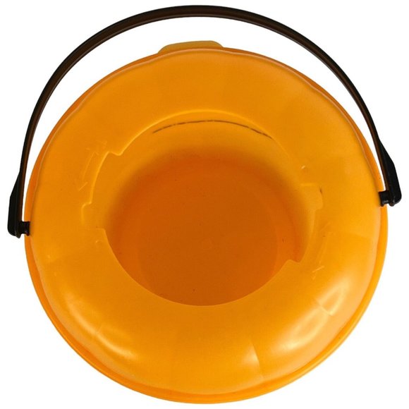 1986 McDonalds Halloween Bucket Orange Pumpkin Happy Meal Pail Hard To Find Face - Picture 5 of 9